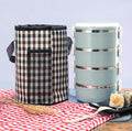 Fashion Waterproof Portable Insulated Food Container Bag Thermos Cooler Convenient Picnic Tote Lunch Box