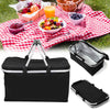 Black Folding Picnic Camping Bags Insulated Cooler