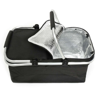 Black Folding Picnic Camping Bags Insulated Cooler